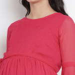 Fit and Flare Maternity Feeding Dress