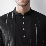 Men White Floral Printed Kurta