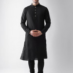 Men White Floral Printed Kurta